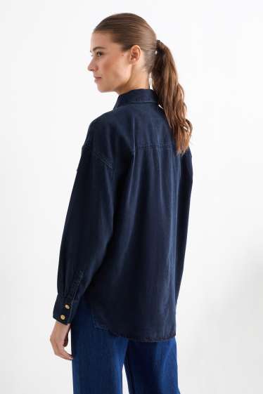 Femei - Bluză din denim - denim-albastru închis