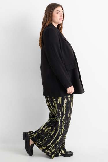 Mujer - Pantalón de tela - high waist - wide leg - estampado - verde