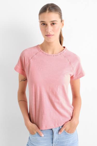 Damen - T-Shirt - Regular Fit - pink