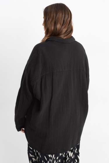 Donna - Blusa in mussola - nero