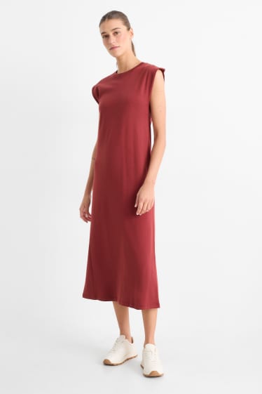 Dona - Vestit estil samarreta - bordeus
