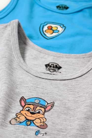 Kinderen: jongens - Set van 2 - PAW Patrol - Chase - singlet - lichtblauw