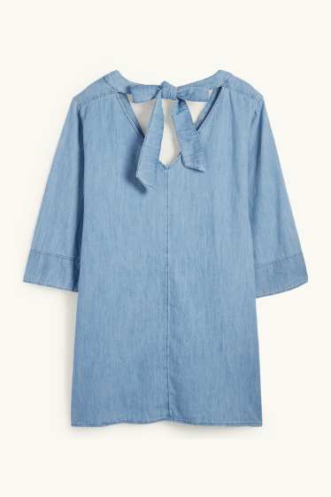 Dames - Tuniekjurk van denim - jeanslichtblauw