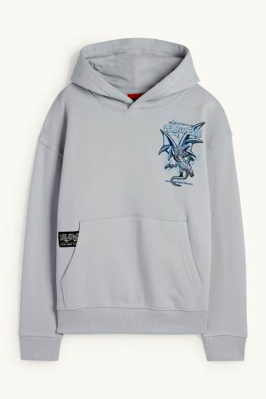 Niños - Yu-Gi-Oh! - sudadera con capucha - gris claro