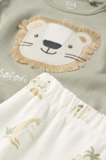 Baby Jungen - Safari - Baby-Pyjama - 2 teilig - hellgrün