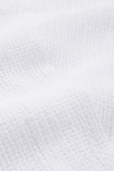 Women - T-shirt - textured - white