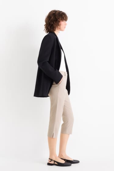 Damen - Caprihose - Mid Waist - Slim Fit - beige