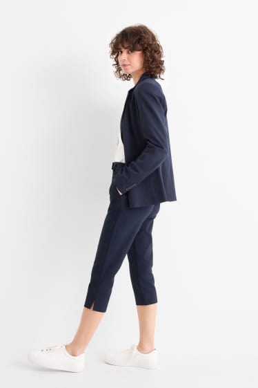 Mujer - Pantalón pirata - mid waist - slim fit - azul oscuro
