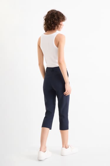 Mujer - Pantalón pirata - mid waist - slim fit - azul oscuro