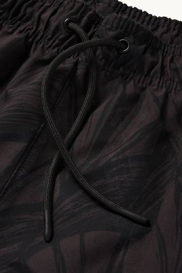 Hommes - Short de bain - à motif - noir