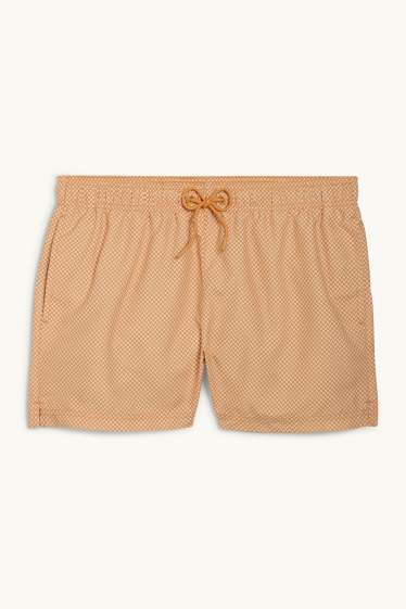Hombre - Bañador - estampado diminuto - naranja