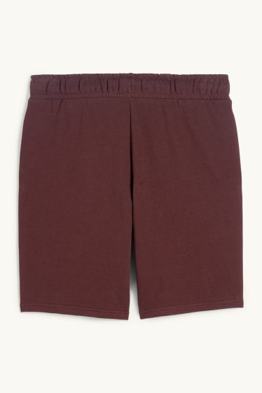 Home - Pantalons curts de xandall - marró fosc