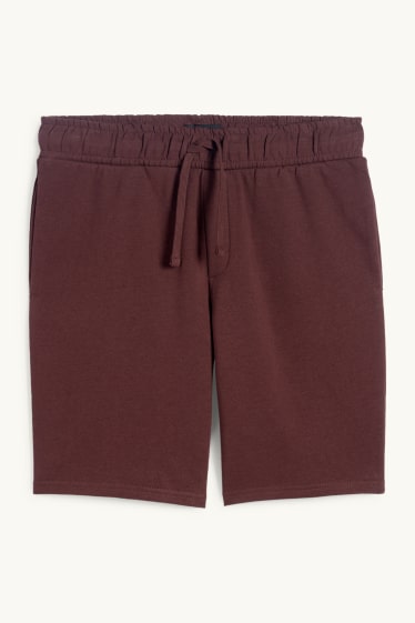 Home - Pantalons curts de xandall - marró fosc