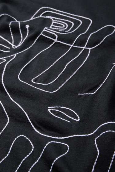Women - T-shirt - regular fit - black