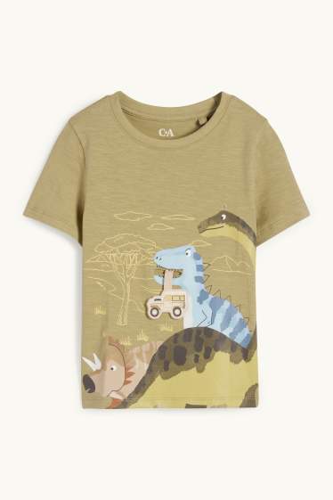 Děti - chlapci - Motivy dinosaurů - tričko s krátkým rukávem - zelená