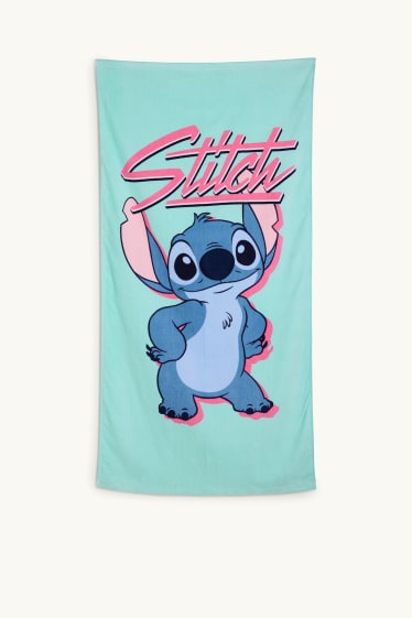 Enfants filles - Lilo & Stitch - serviette de plage - 136 x 68 cm - bleu