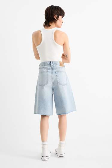 Dámské - Džínové šortky - mid waist - džíny - světle modré