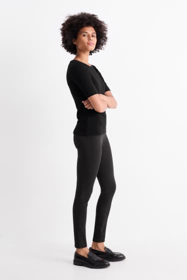 Dámské - Džegíny - mid waist - skinny fit - džíny - tmavošedé