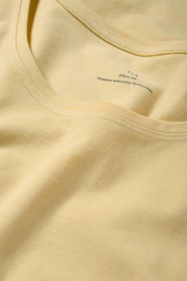 Damen - T-Shirt - Slim Fit - gelb