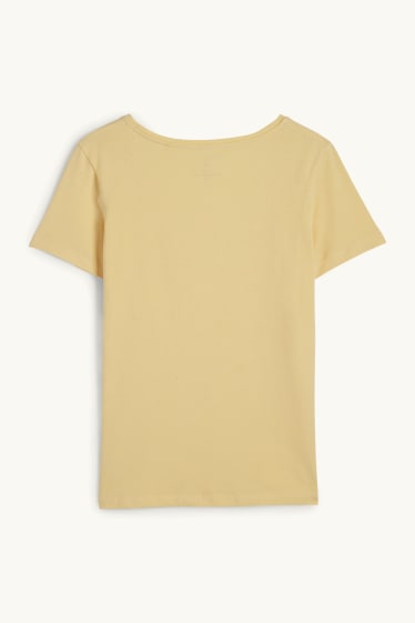 Damen - T-Shirt - Slim Fit - gelb