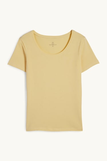 Damen - T-Shirt - Slim Fit - gelb