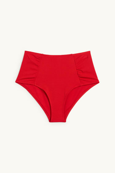 Damen - Bikini-Hose - High Waist - LYCRA® XTRA LIFE™ - rot