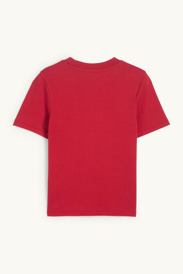 Women - T-shirt - slim fit - dark red