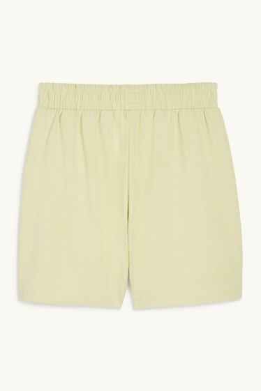 Femmes - Short basique en molleton - vert clair