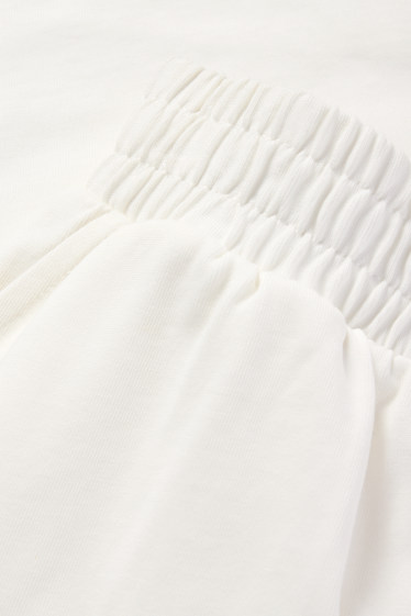 Femmes - Short basique en molleton - blanc