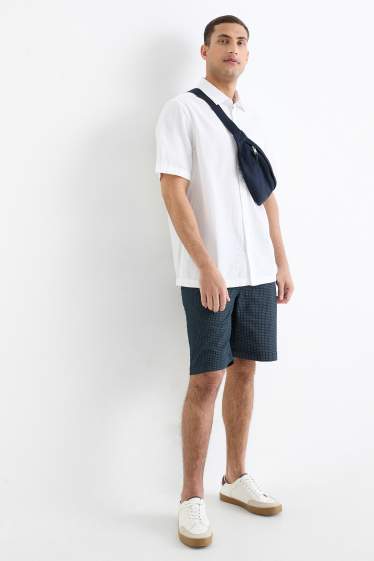 Uomo - Shorts - Flex - stampa minimal - blu scuro