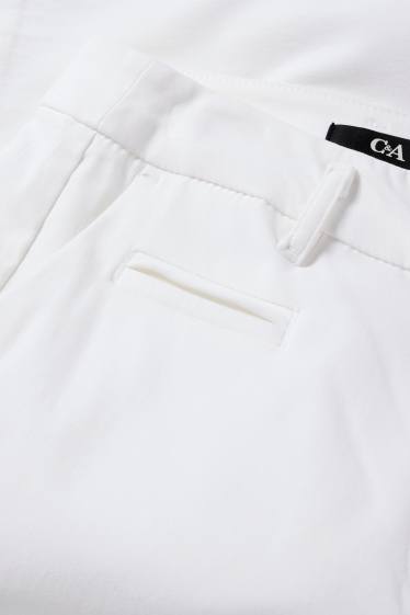 Damen - Caprihose - Mid Waist - Slim Fit - weiss