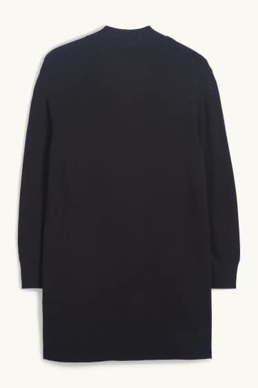 Femmes - Gilet long en maille - noir