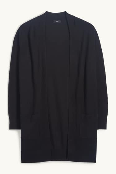Femmes - Gilet long en maille - noir
