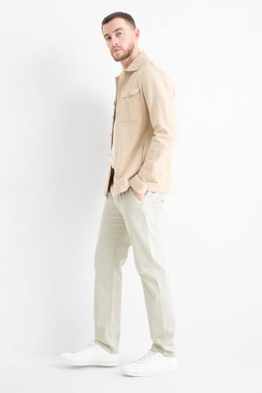 Heren - Chino met riem - regular fit - licht beige