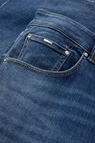 Damen - Bootcut Jeans - Mid Waist - dunkeljeansblau