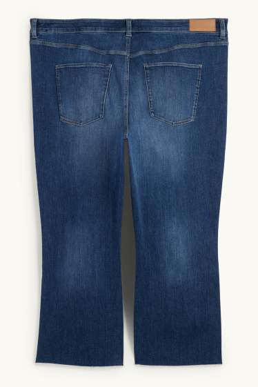 Damen - Bootcut Jeans - Mid Waist - dunkeljeansblau