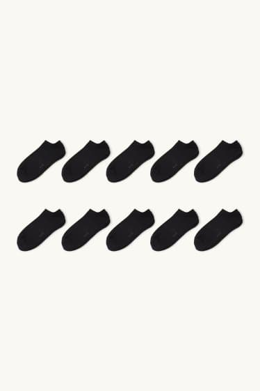 Uomo - Confezione da 10 - calzini corti - nero
