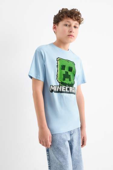 Kinder Buben - Multipack 2er - Minecraft - Kurzarmshirt - schwarz