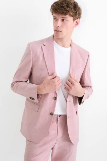 Home - Americana amb component de lli - regular fit - Flex - rosa