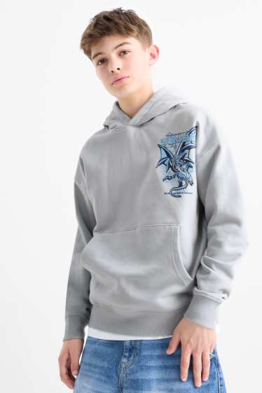 Niños - Yu-Gi-Oh! - sudadera con capucha - gris claro