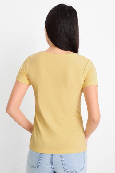 Damen - T-Shirt - Slim Fit - gelb