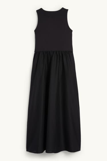 Damen - Fit & Flare Kleid - schwarz