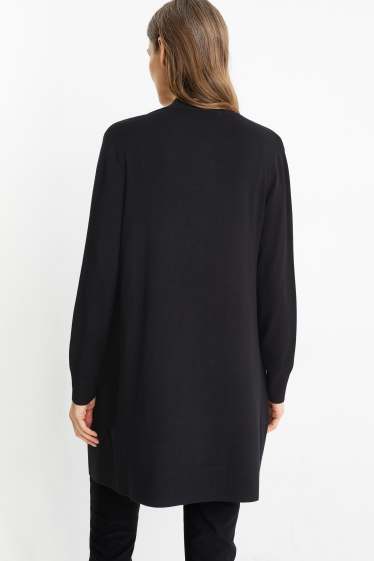 Femmes - Gilet long en maille - noir