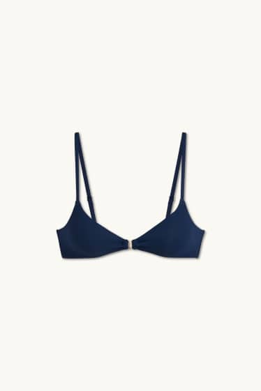 Mujer - Top de bikini - triangular - con relleno - LYCRA® XTRA LIFE™ - azul oscuro
