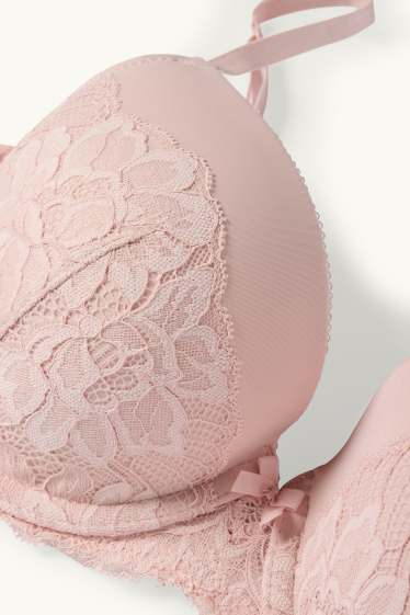 Damen - BH mit Bügel - FULL COVERAGE - wattiert - rosa