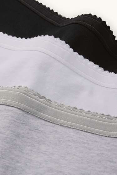 Mujer - Pack de 3 - braguitas - blanco / negro