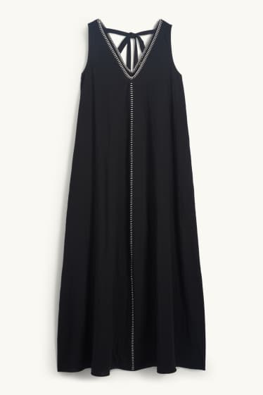 Femmes - Robe à encolure en V - noir