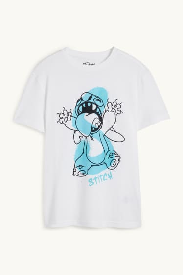 Děti - chlapci - Lilo & Stitch - tričko s krátkým rukávem - bílá