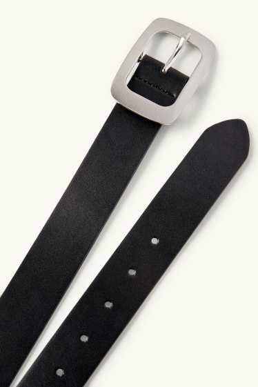 Femei - Curea - imitație de piele - negru