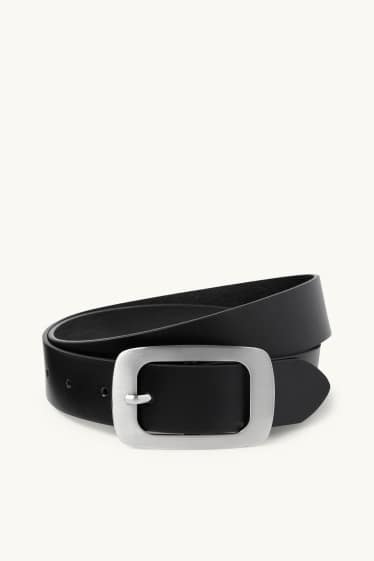 Femei - Curea - imitație de piele - negru